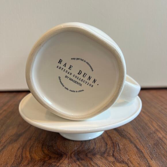 Rae Dunn Magenta 16oz Ceramic Spring Mug Double‎ sided "Hip Hop" Cream and Pink - Picture 4 of 4